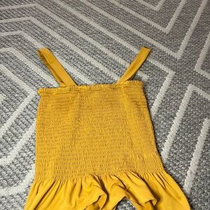Justify Mustard Smocked Top